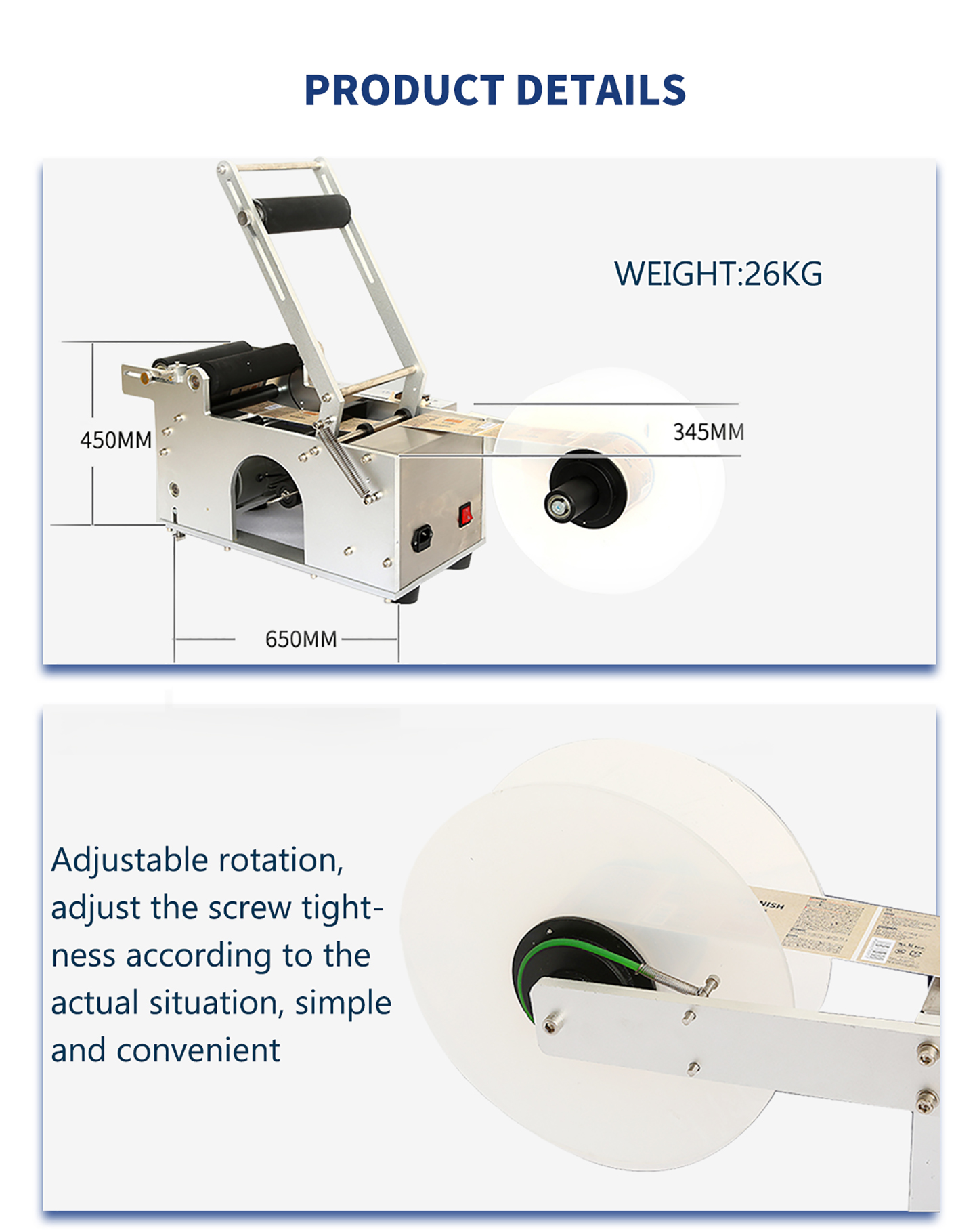 Quality Samll Semi-automatic Desktop Round Plastic Bottle Cans Sticker Paging Machine Manufacturer | Kelier 11