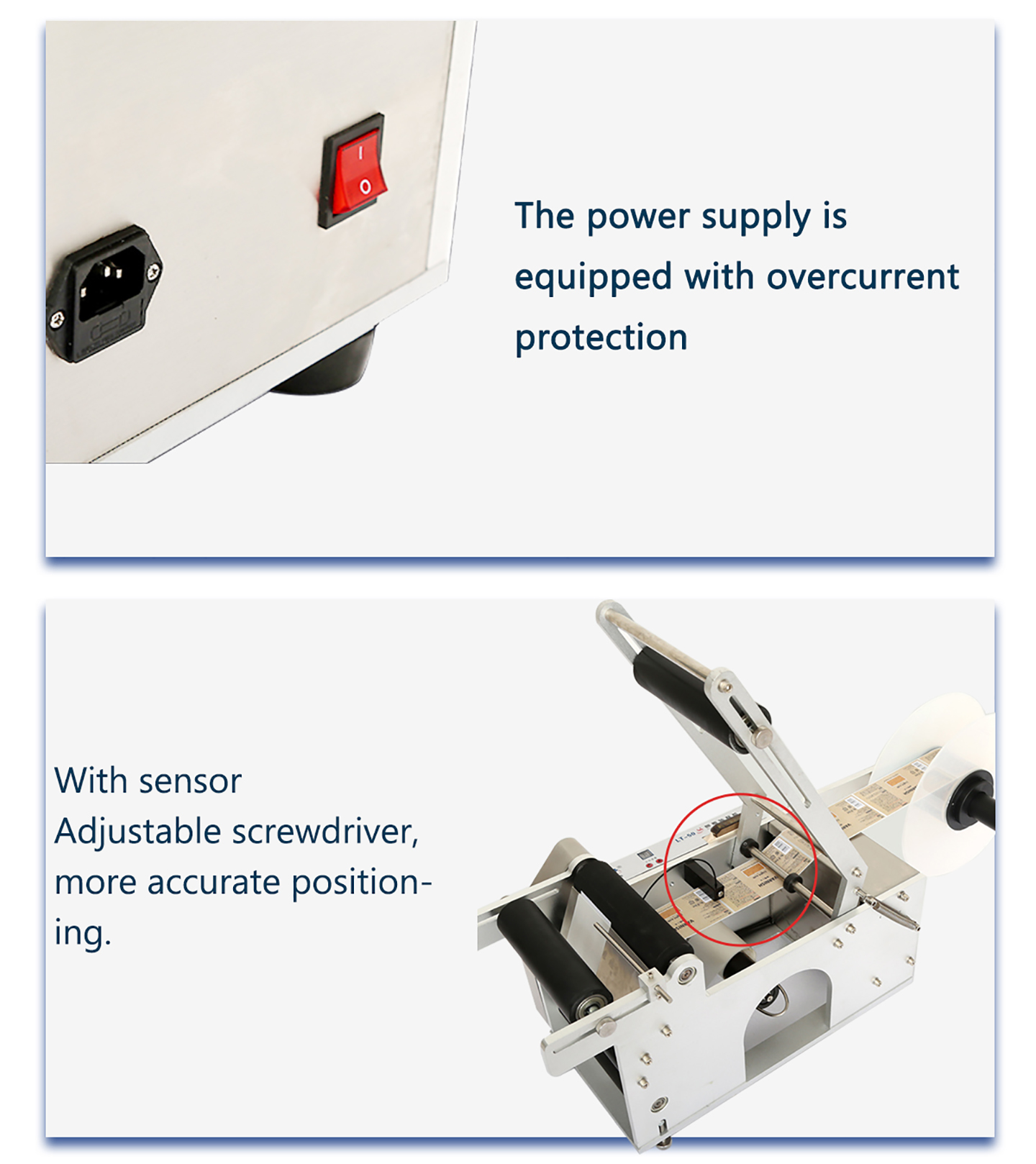 Quality Samll Semi-automatic Desktop Round Plastic Bottle Cans Sticker Paging Machine Manufacturer | Kelier 12