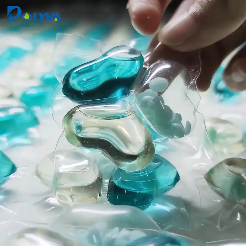 Polyva Powder laundry pods filling equipment high speed powder liquid mixing packaging machinery 1