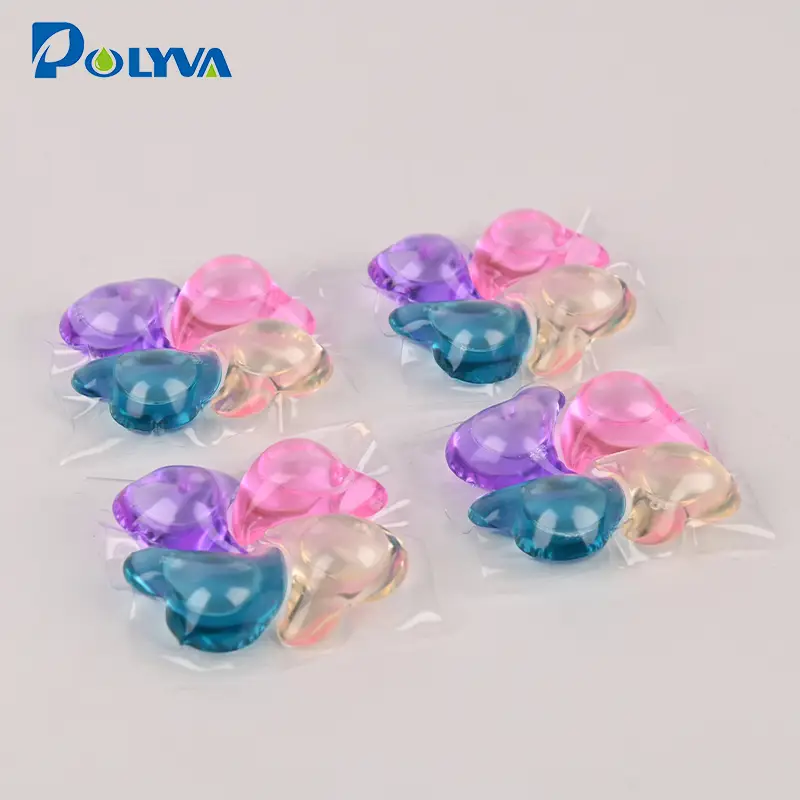 4-in-1 friendly biodegradable multi-chamber soluble laundry pods 1