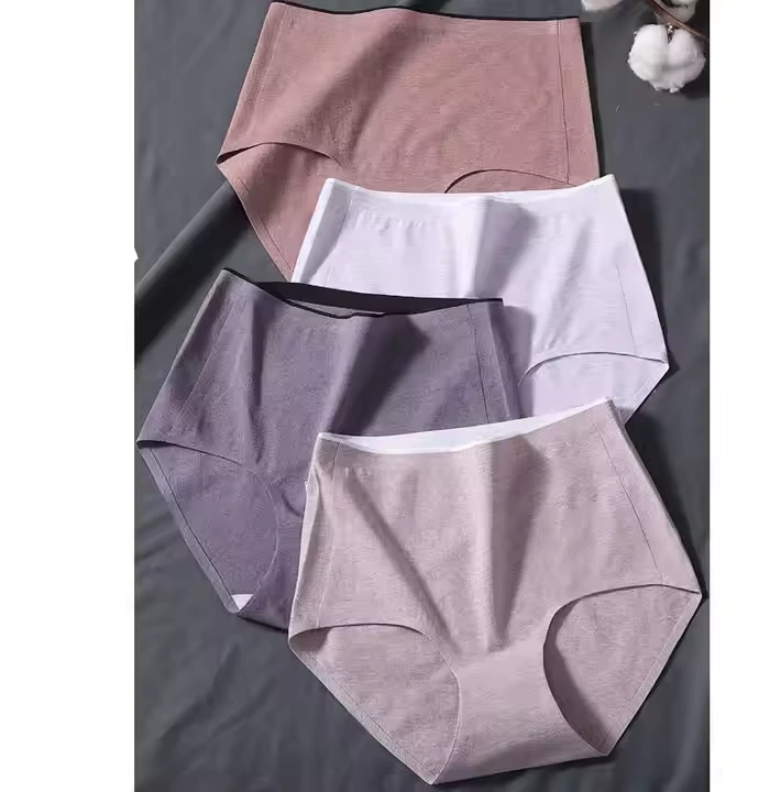 Ropa interior sin costuras para mujer, ropa interior cómoda de algodón puro de cintura alta, ropa interior para mujer 1