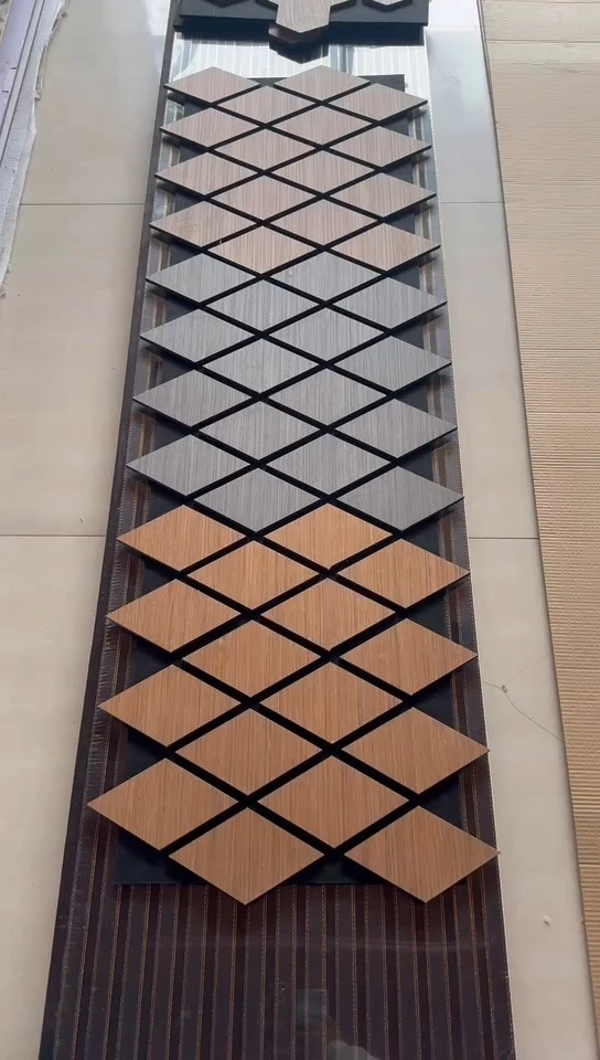 Polyester fiber wood veneer acoustic panel 1