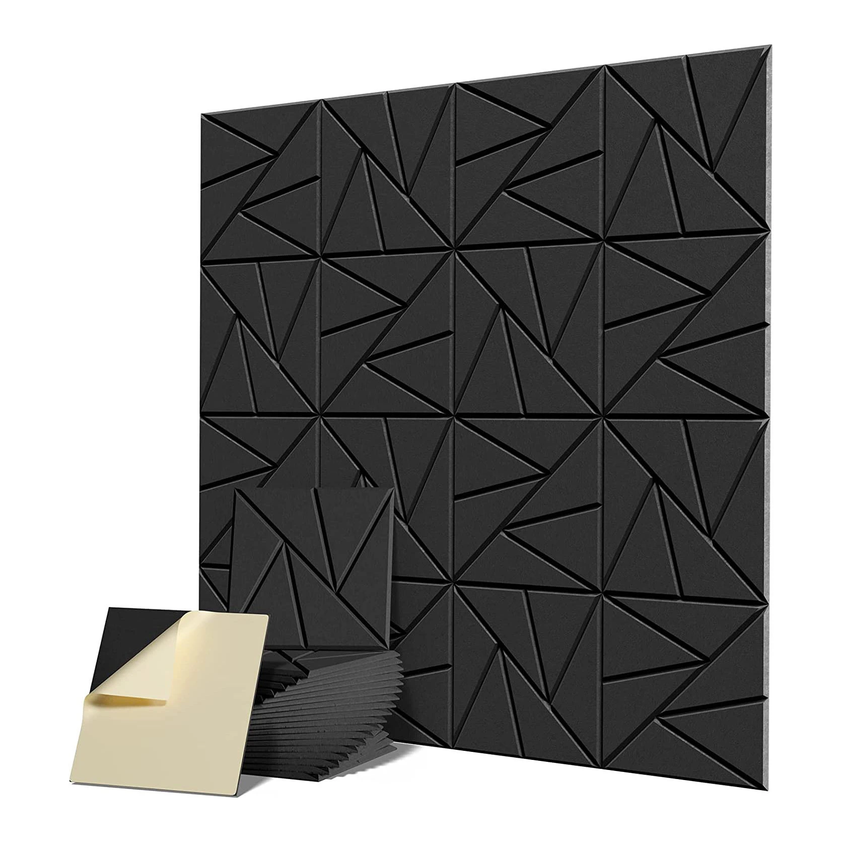 High Density Modern Design Beveled Edge Soundproofing Insulation Absorption Panel 3D Model Acoustic Treatment Sound Panels 1