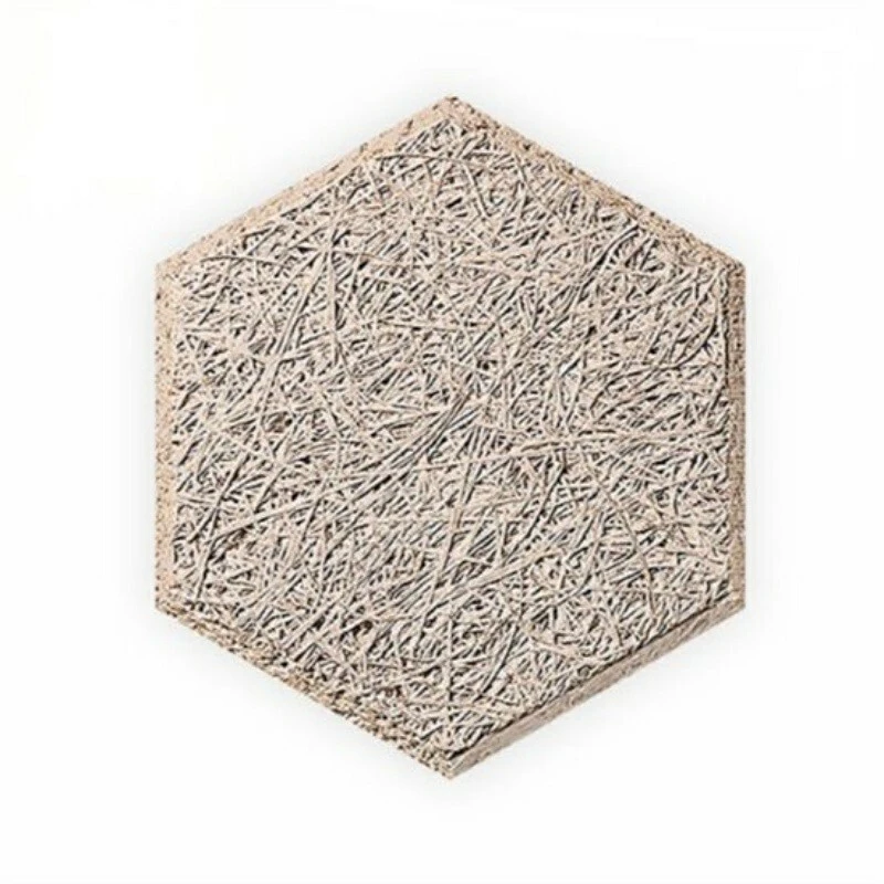 Modern Hexagon Design Hexagon Wood Wool Sound Absorbing Panel Waterproof Acoustic Panels for Living Room Use 1