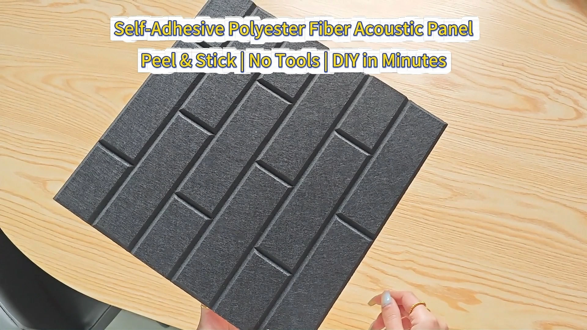 Polyester fiber semi-grooved acoustic panel 1