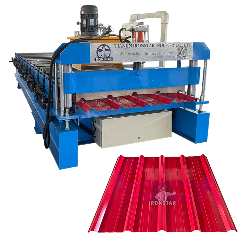 IRONSTAR 1000 long span roof sheet roll forming machine in Palestine 1