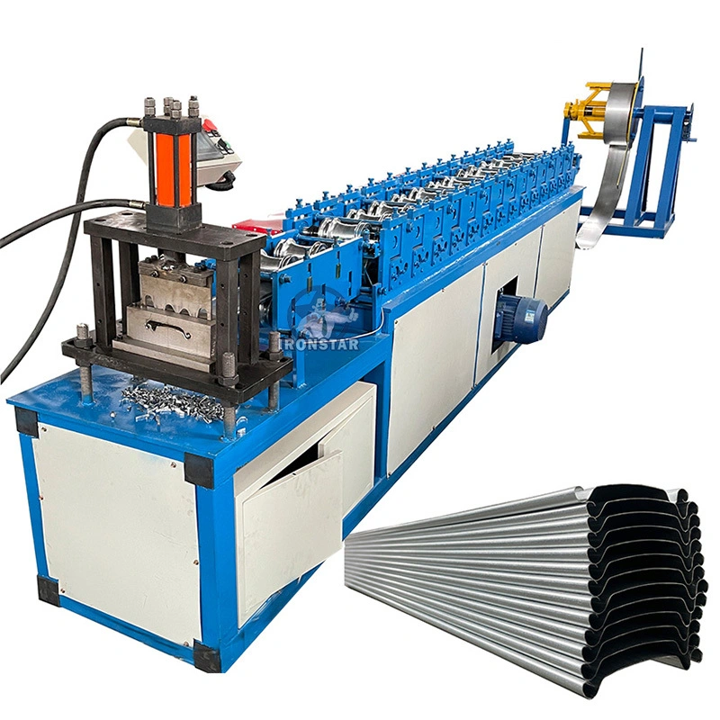 IRONSTAR 180mm material rolling slat shutter door roll forming machine in Libya 1