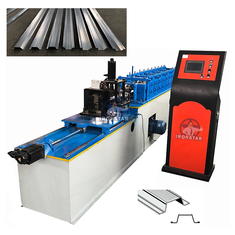 IRONSTAR fast speed Furring Channel roll forming machine punching logo in Egypt 1