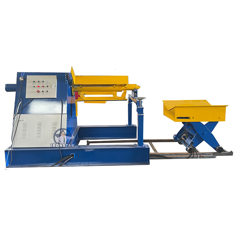 آلة فك اللفافة الهيدروليكية IRONSTAR 5 طن 1250 مم مع سيارة ملف 1