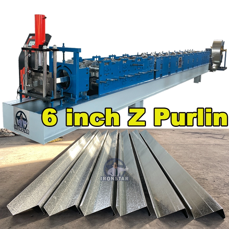 IRONSTAR 6 inch Z purlin roll forming machine in GUYANA 1