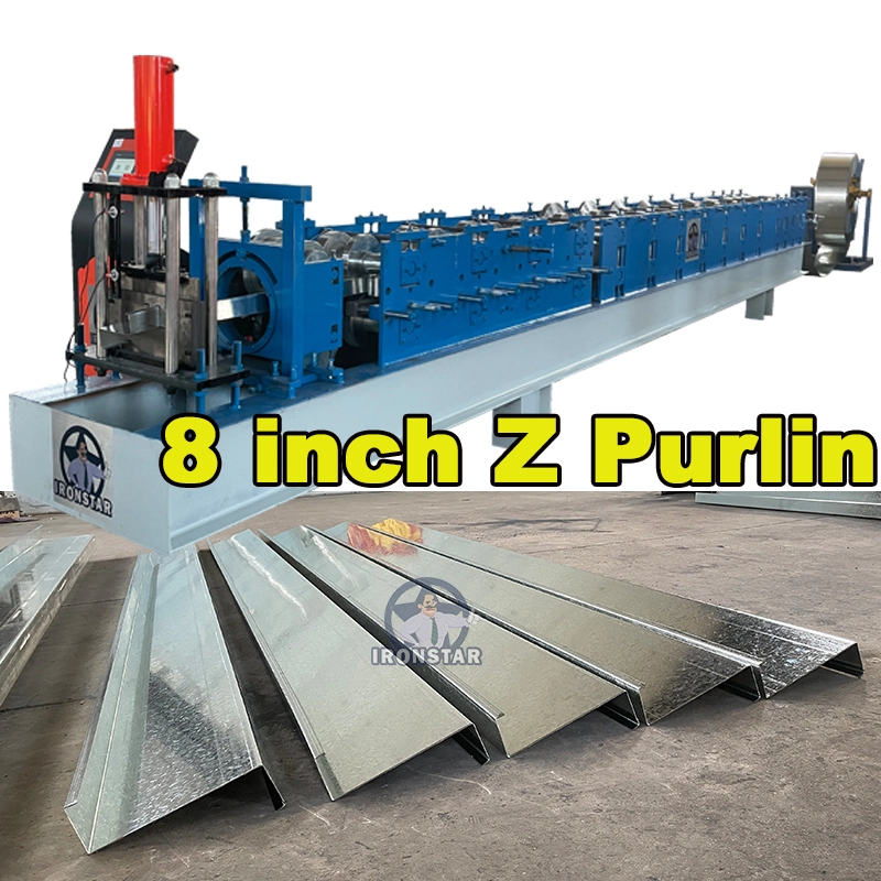 IRONSTAR 8 inch Z purlin roll forming machine in GUYANA 1
