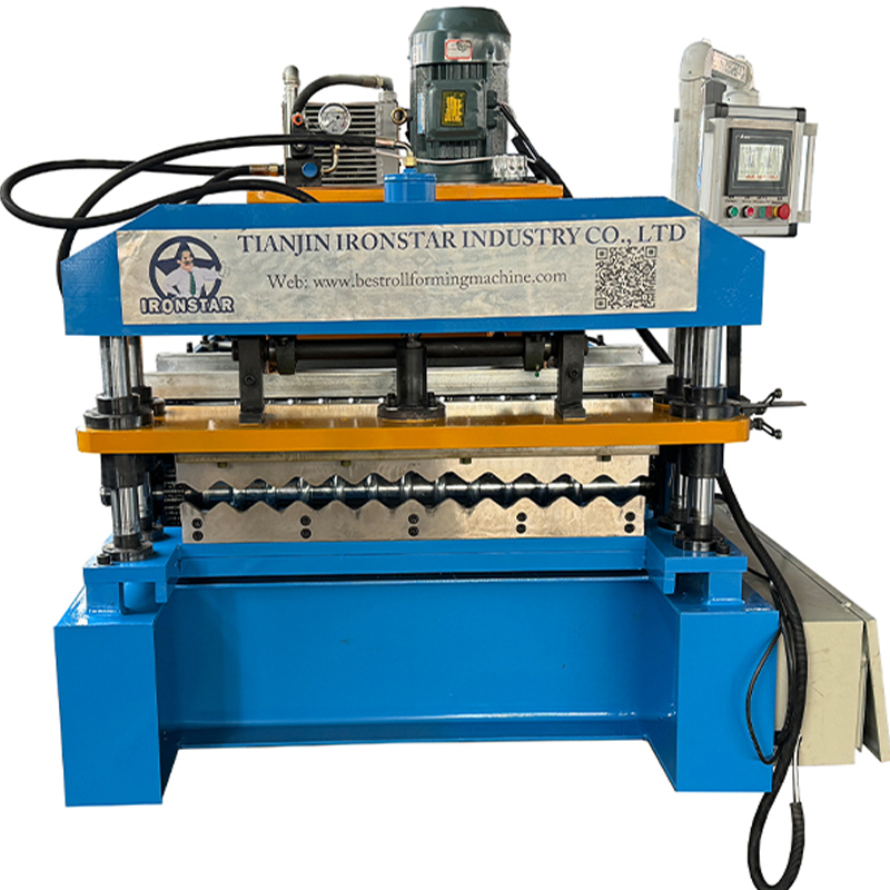 736 800 836 thin thickness 0.12 0.14-0.4mm corrugated roof sheet roll forming machine in Indonesia 3