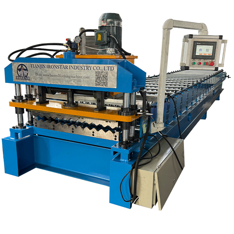 736 800 836 thin thickness 0.12 0.14-0.4mm corrugated roof sheet roll forming machine in Indonesia 4