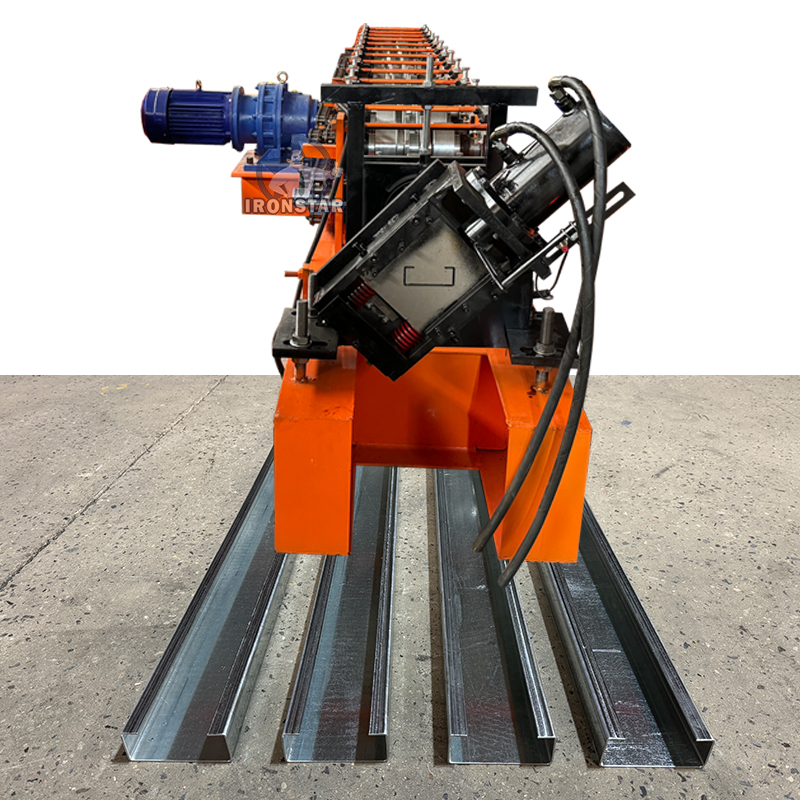 IRONSTAR 100mm C purlin roll foring machine in Brazil 1
