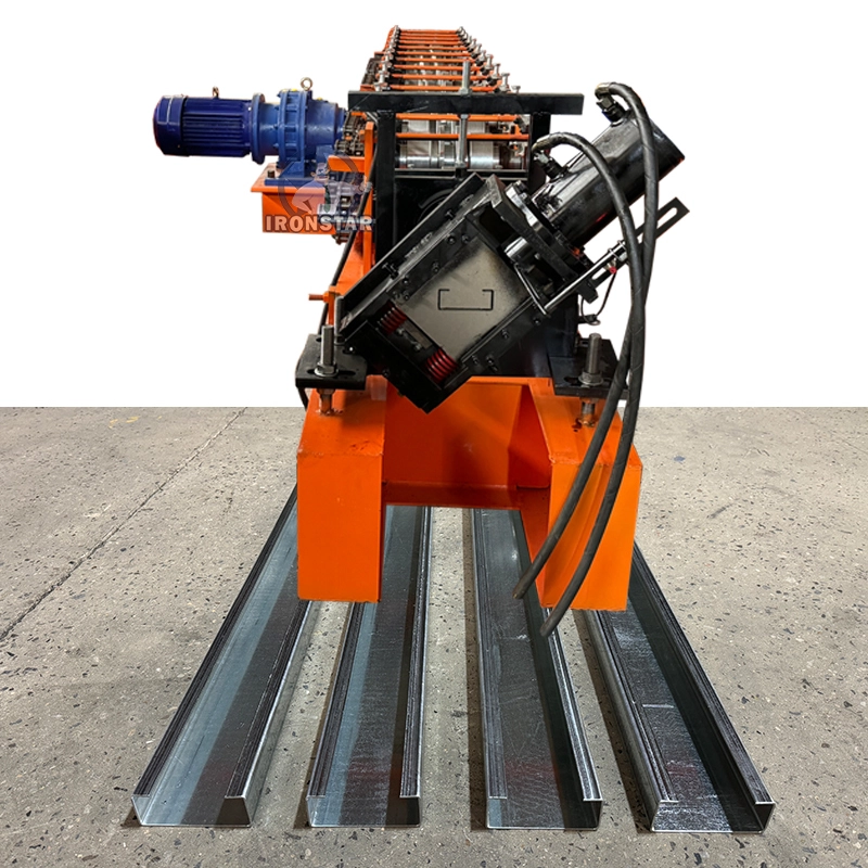 IRONSTAR 100mm C purlin roll foring machine in Brazil 1