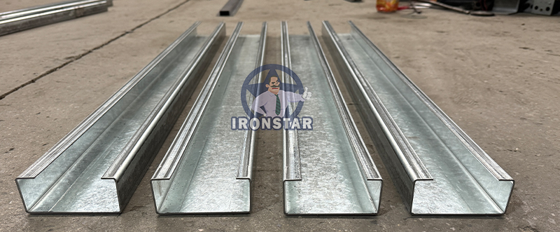IRONSTAR 100mm C purlin roll foring machine in Brazil 9