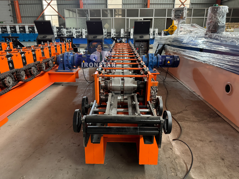 IRONSTAR 100mm C purlin roll foring machine in Brazil 6