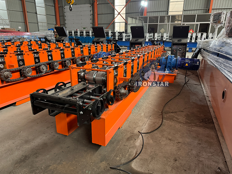 IRONSTAR 100mm C purlin roll foring machine in Brazil 5