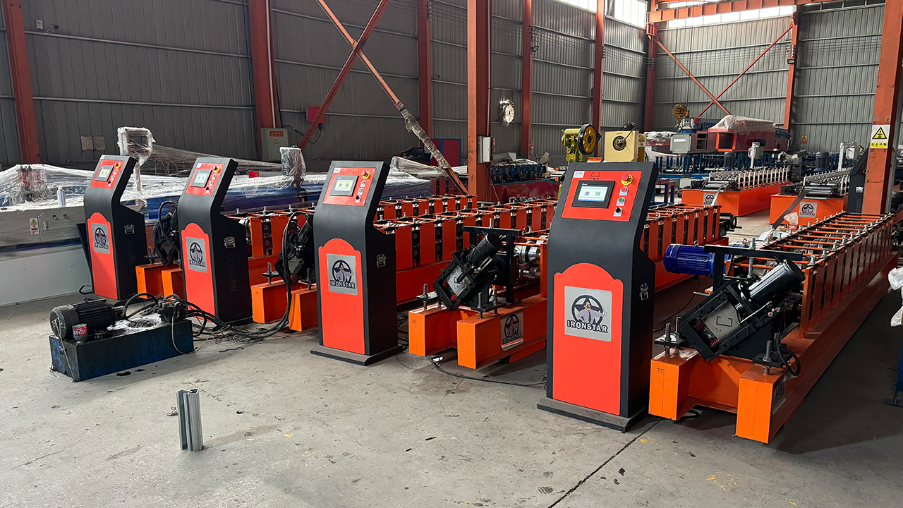 IRONSTAR 100mm C purlin roll foring machine in Brazil 3