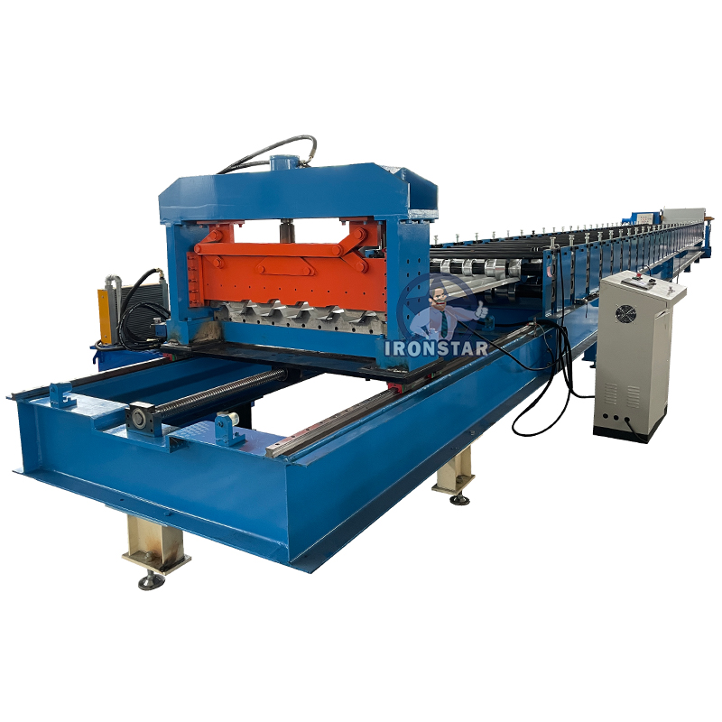 Tracking cutting trapezoidal roofing sheet roll forming machine for Saudi Arabia 1