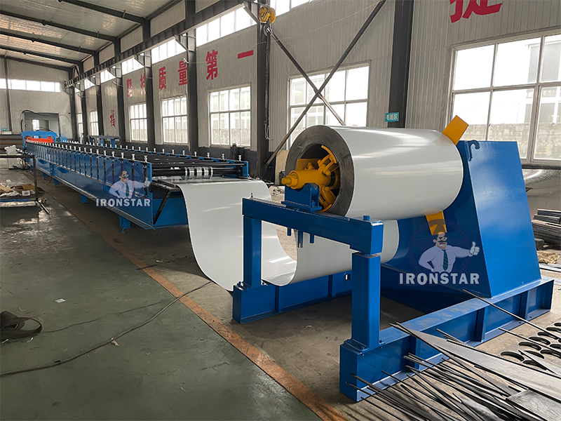 Tracking cutting trapezoidal roofing sheet roll forming machine for Saudi Arabia 8