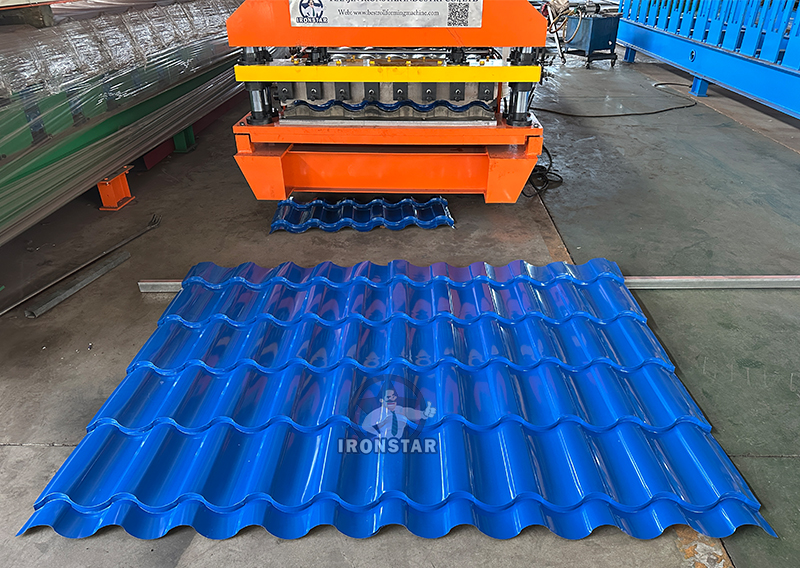 Máquina perfiladora de tejas para Kirguistán, Uzberkistán y Rusia. 6