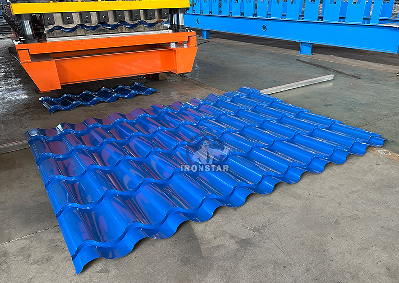 Máquina perfiladora de tejas para Kirguistán, Uzberkistán y Rusia. 7
