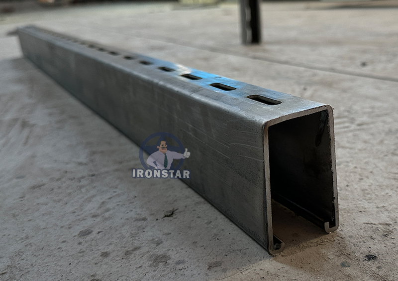 41*21 / 41*41 / 41*72mm 3 sizes in 1 Solor bracket roll forming line in Mexico 11