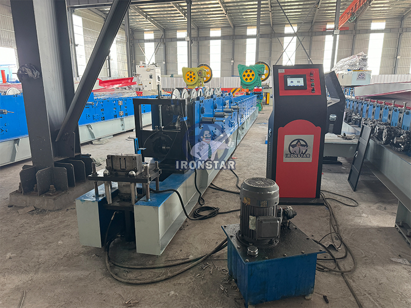 41*21 / 41*41 / 41*82mm 3 sizes in 1 Solor bracket roll forming machine in Saudi Arabia 4