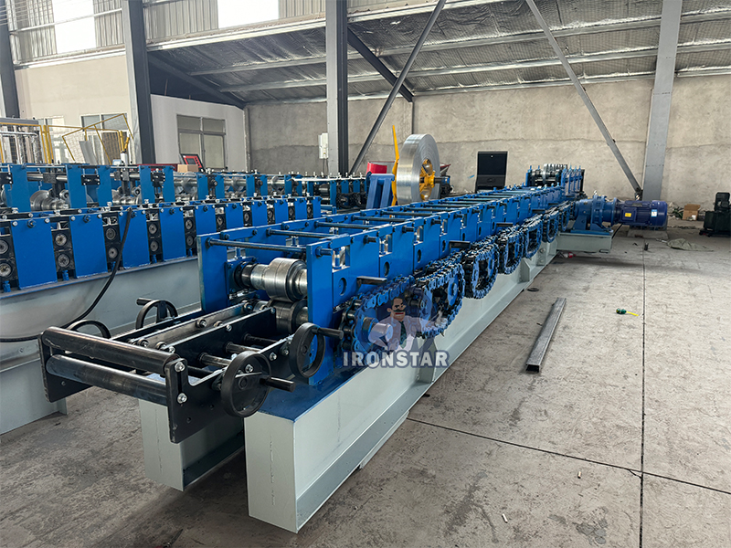 41*21 / 41*41 / 41*82mm 3 sizes in 1 Solor bracket roll forming machine in Saudi Arabia 7