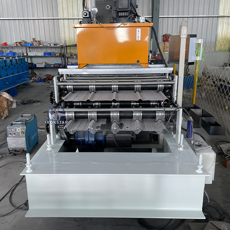5 rib and 5 rib trapezoidal sheet double deck roll forming machine 6