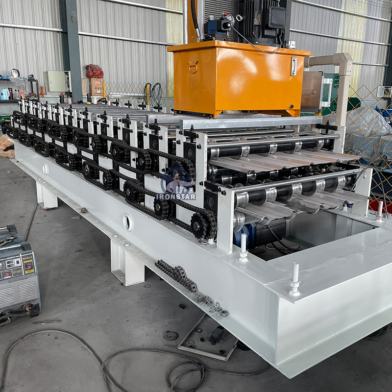 5 rib and 5 rib trapezoidal sheet double deck roll forming machine 5