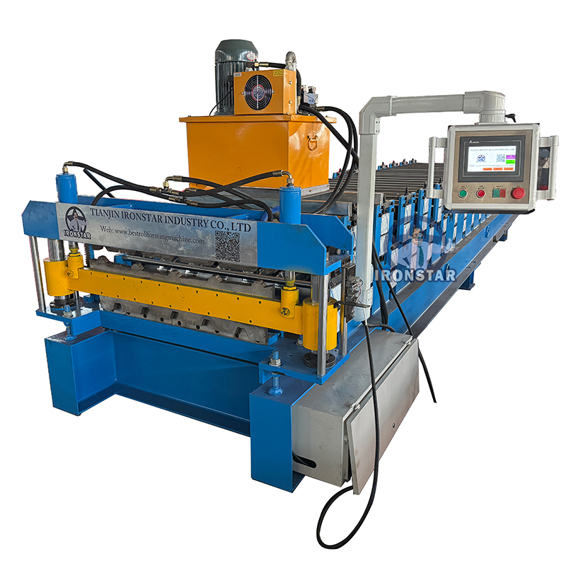 5 rib IBR and 5 rib 840 double deck roll forming machine in Mozambique 1