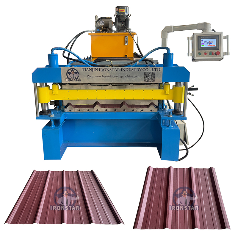 AG panel and PBR sheet double deck roll forming machine in US 1