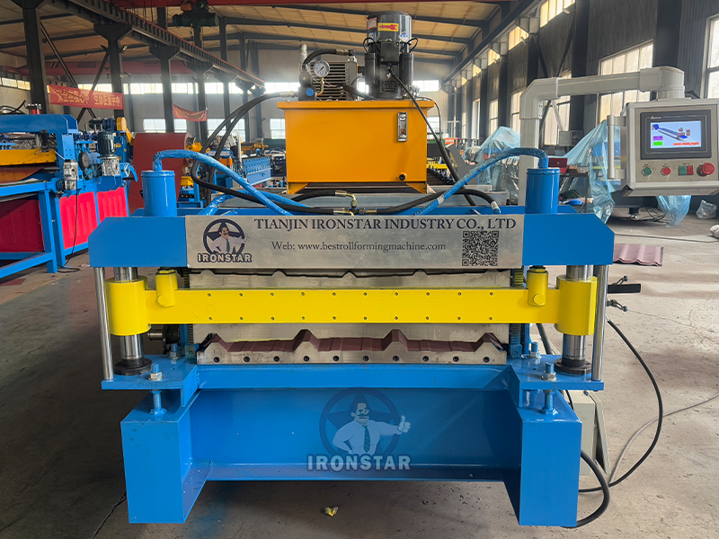 AG panel and PBR sheet double deck roll forming machine in US 2