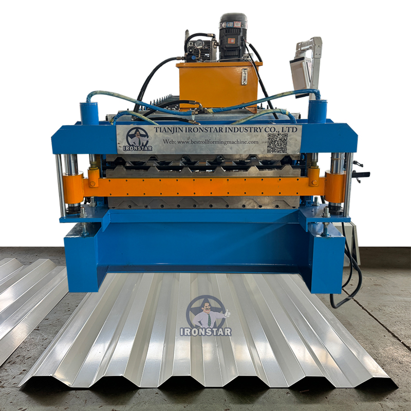 6 rib and 6 rib trapezoidal sheet double layer roll forming machine in America 1
