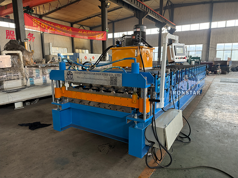 6 rib and 6 rib trapezoidal sheet double layer roll forming machine in America 3
