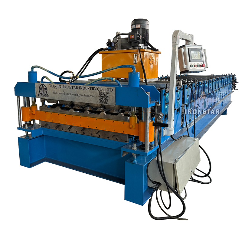 6 rib and 6 rib trapezoidal sheet double layer roll forming machine in America 2