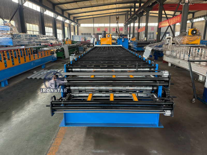 6 rib and 6 rib trapezoidal sheet double layer roll forming machine in America 8