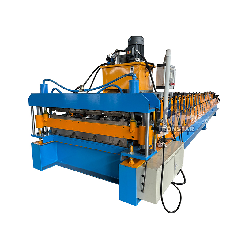 5 rib and 4 rib trapezoidal sheet double deck roll forming machine 1