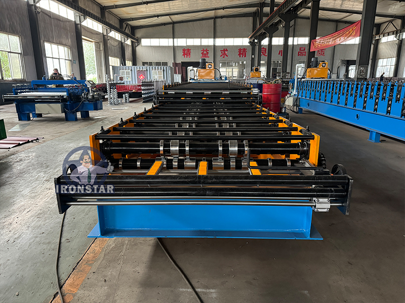 5 rib and 4 rib trapezoidal sheet double deck roll forming machine 5