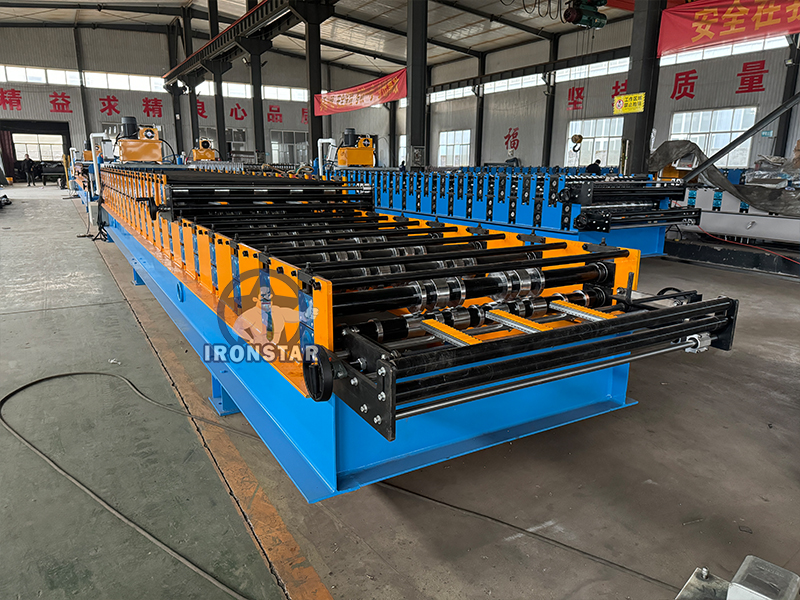 5 rib and 4 rib trapezoidal sheet double deck roll forming machine 6