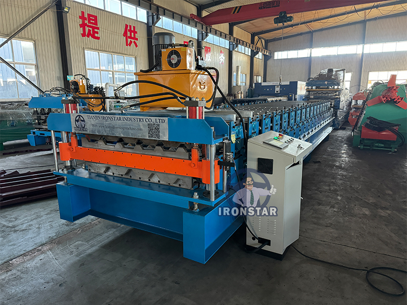 5 rib and 6 rib trapezoidal sheet double layer roll forming machine in Hungary 4