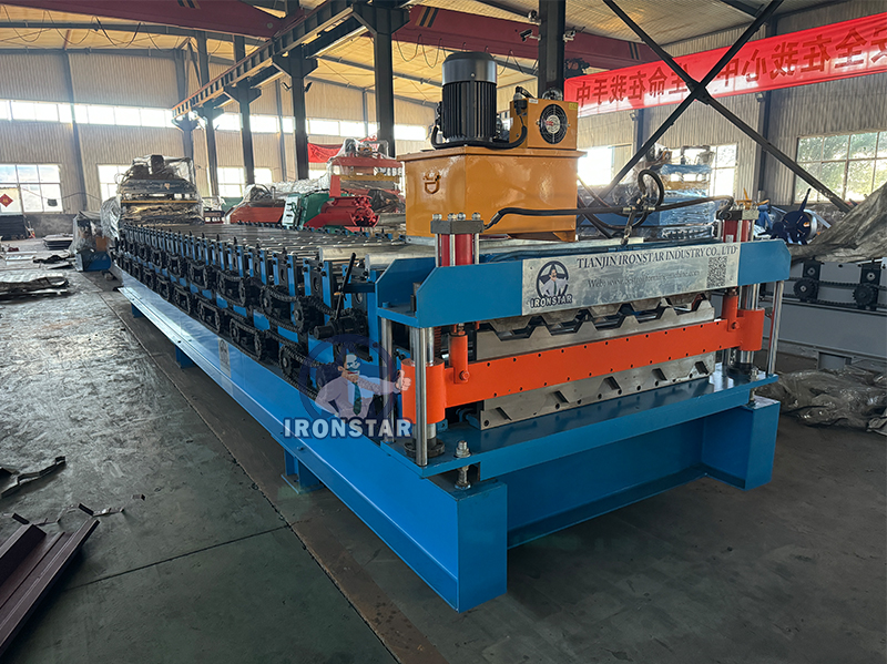 5 rib and 6 rib trapezoidal sheet double layer roll forming machine in Hungary 7