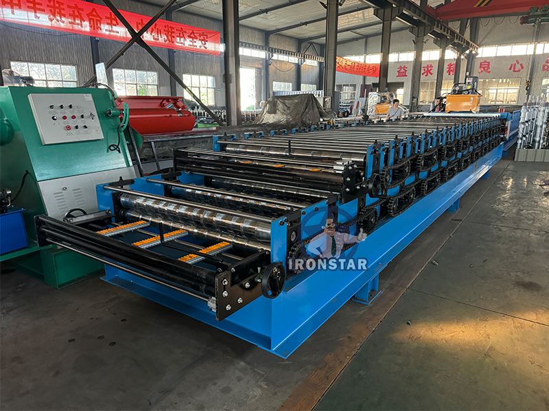 5 rib and 6 rib trapezoidal sheet double layer roll forming machine in Hungary 8