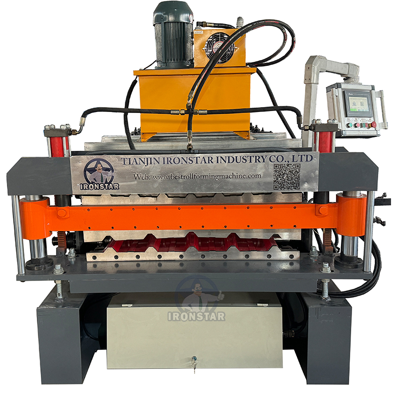 5 rib and 7 rib double deck 750 roof sheet roll forming machine for Malaysia 1