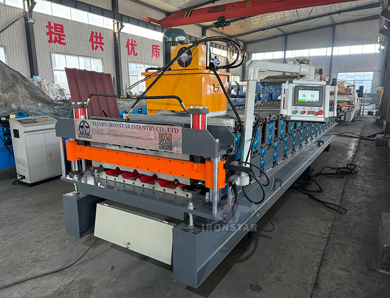5 rib and 7 rib double deck 750 roof sheet roll forming machine for Malaysia 5