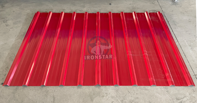 Máquina perfiladora de doble capa trapezoidal de 6 nervaduras 840 y corrugada 1064 para Guyana 11