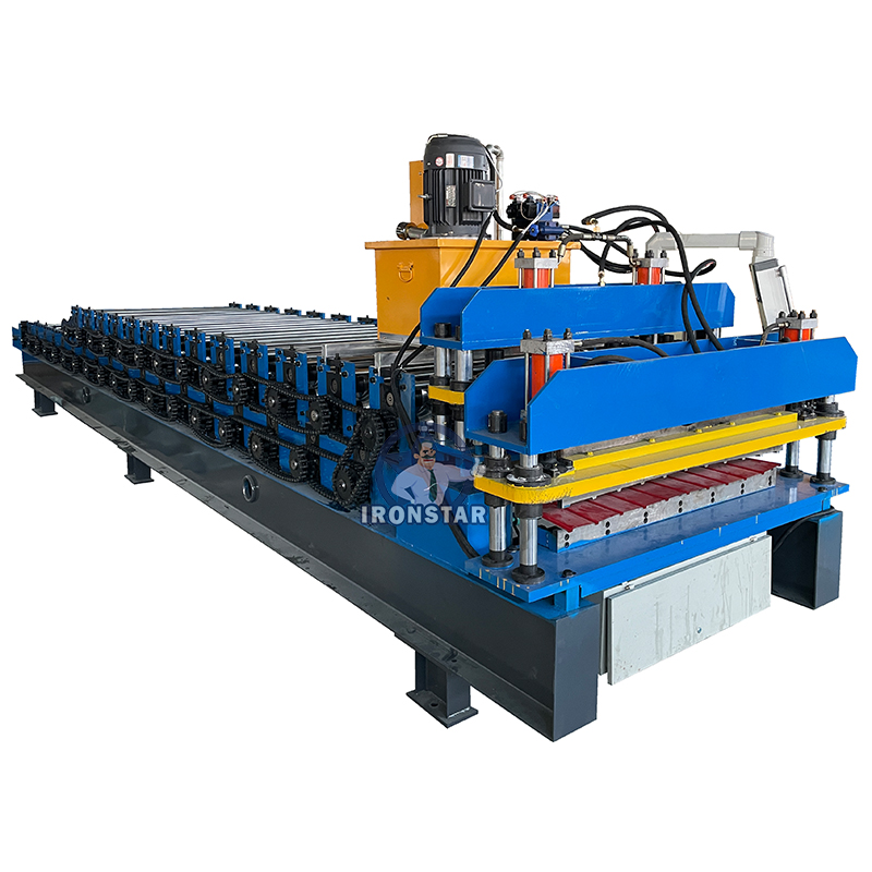 Cladding and 828 glazed tile double layer roll forming machine 1