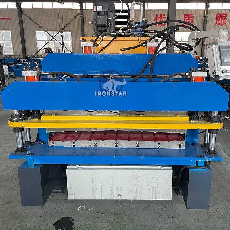 Cladding and 828 glazed tile double layer roll forming machine 2